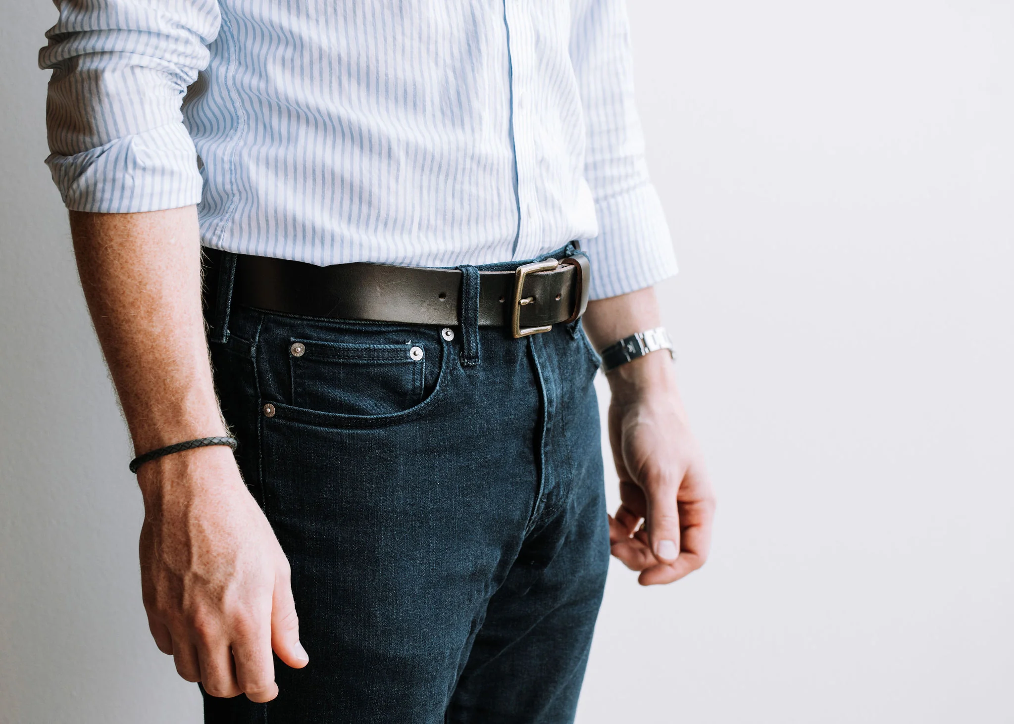 Black Chromexcel Leather Belt - Image 6