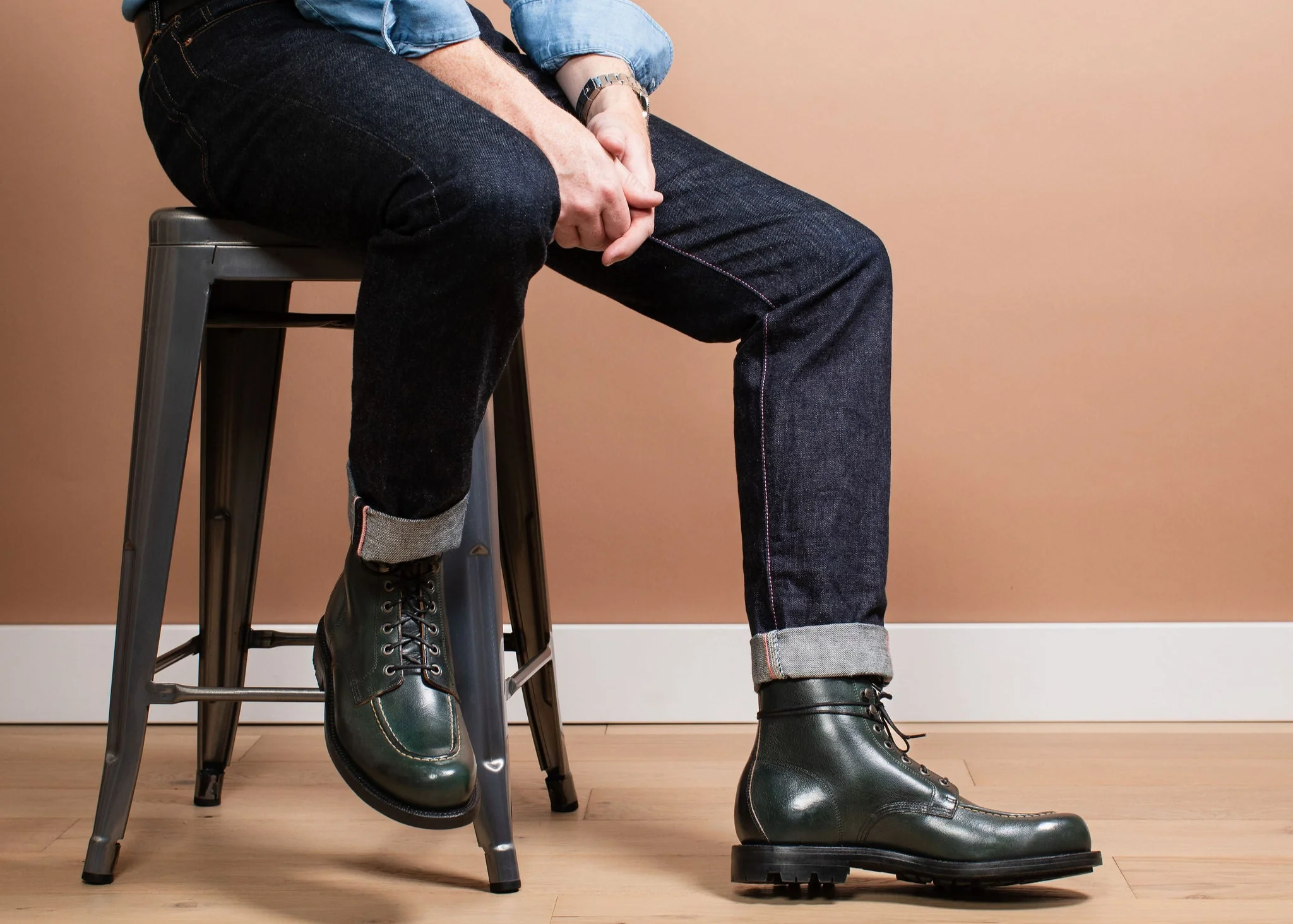 Brass Boot Navy Chromexcel - Image 7