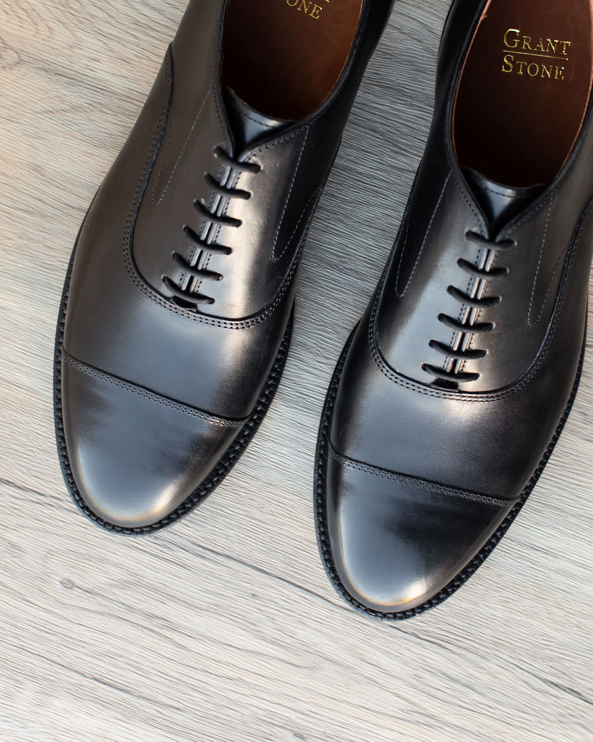 Cap Toe Oxford - Black Calf - Image 5