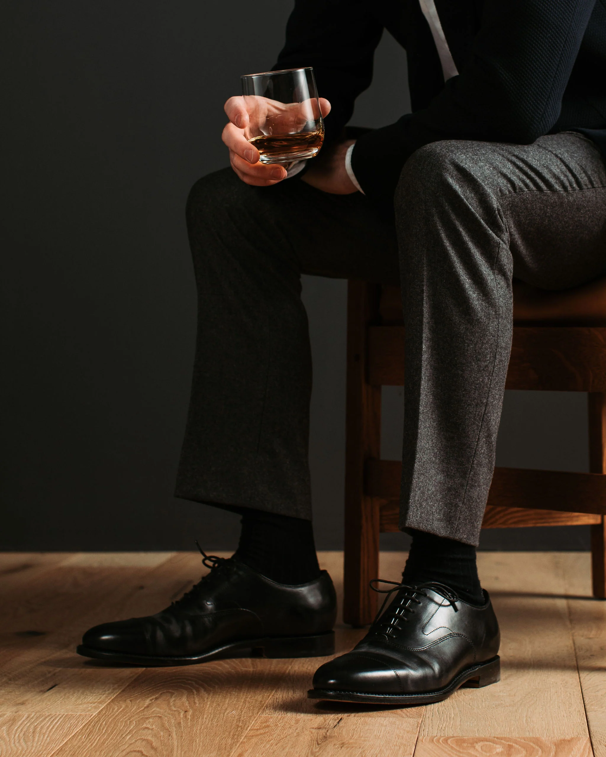 Cap Toe Oxford - Black Calf - Image 7