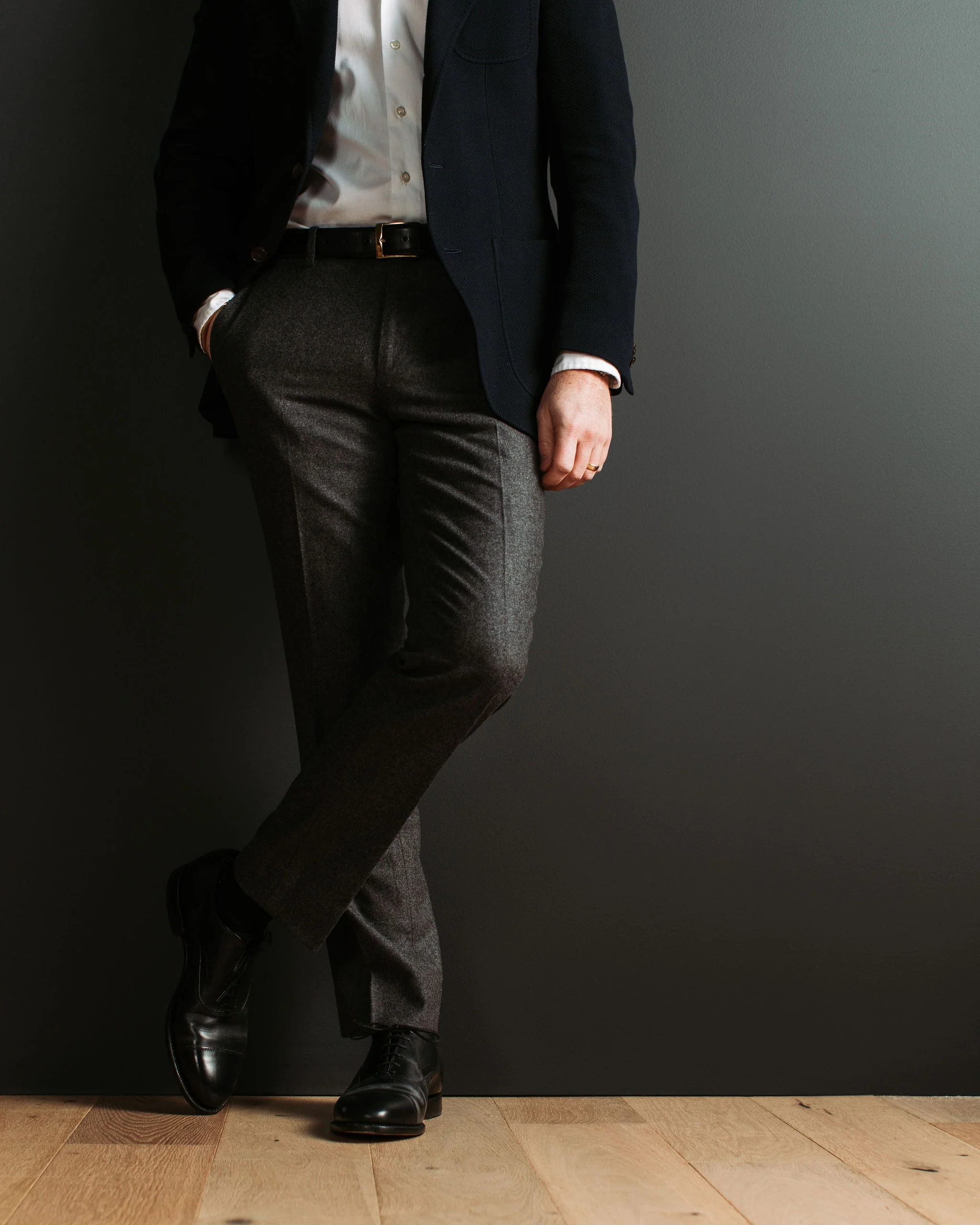 Cap Toe Oxford - Black Calf - Image 8