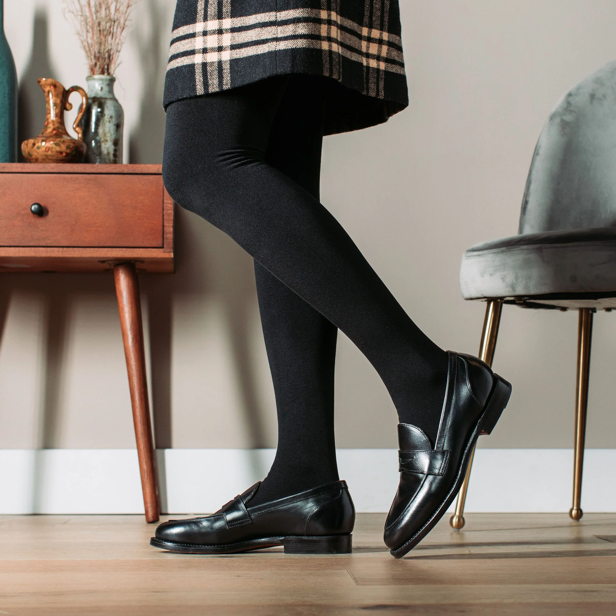 Clara Penny Loafer Black Calf - Image 7