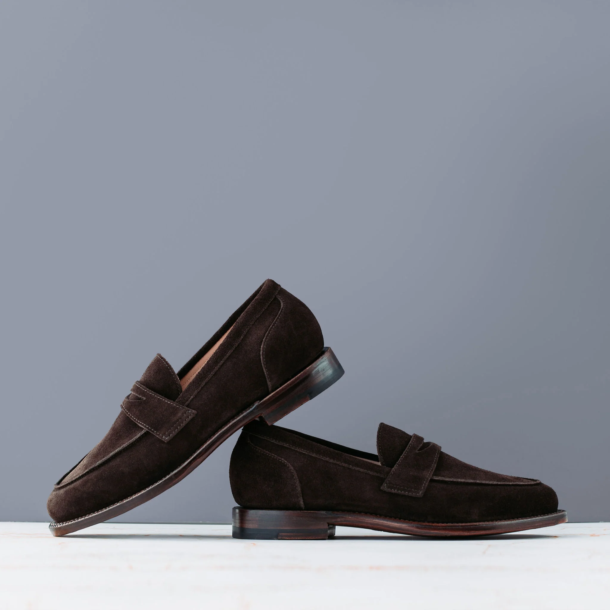 Clara Penny Loafer Espresso Suede - Image 5