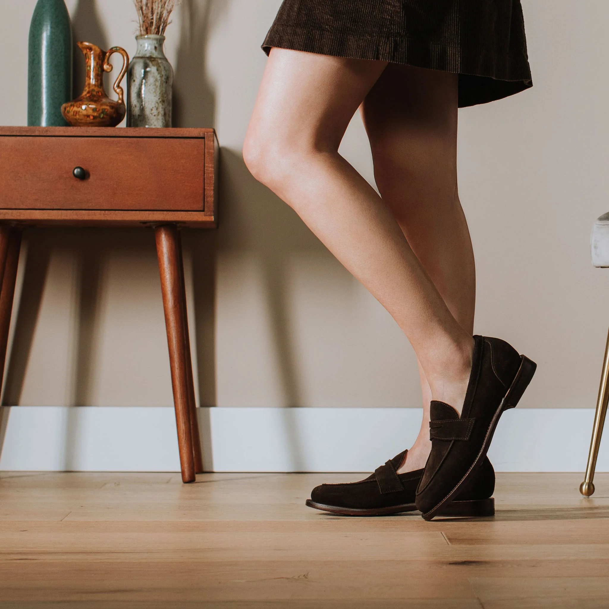 Clara Penny Loafer Espresso Suede - Image 7