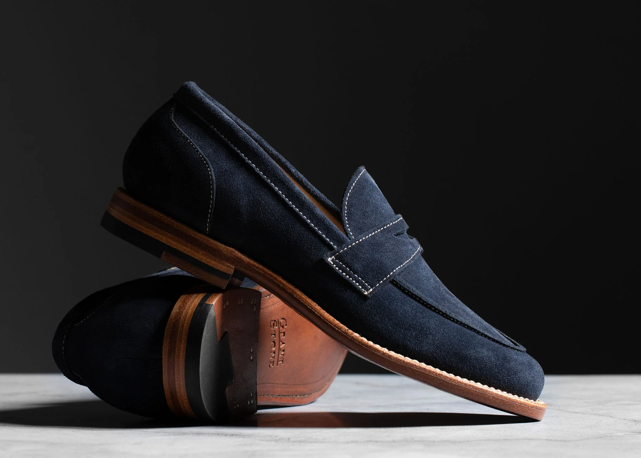 Clara Penny Loafer Midnight Suede - Image 4