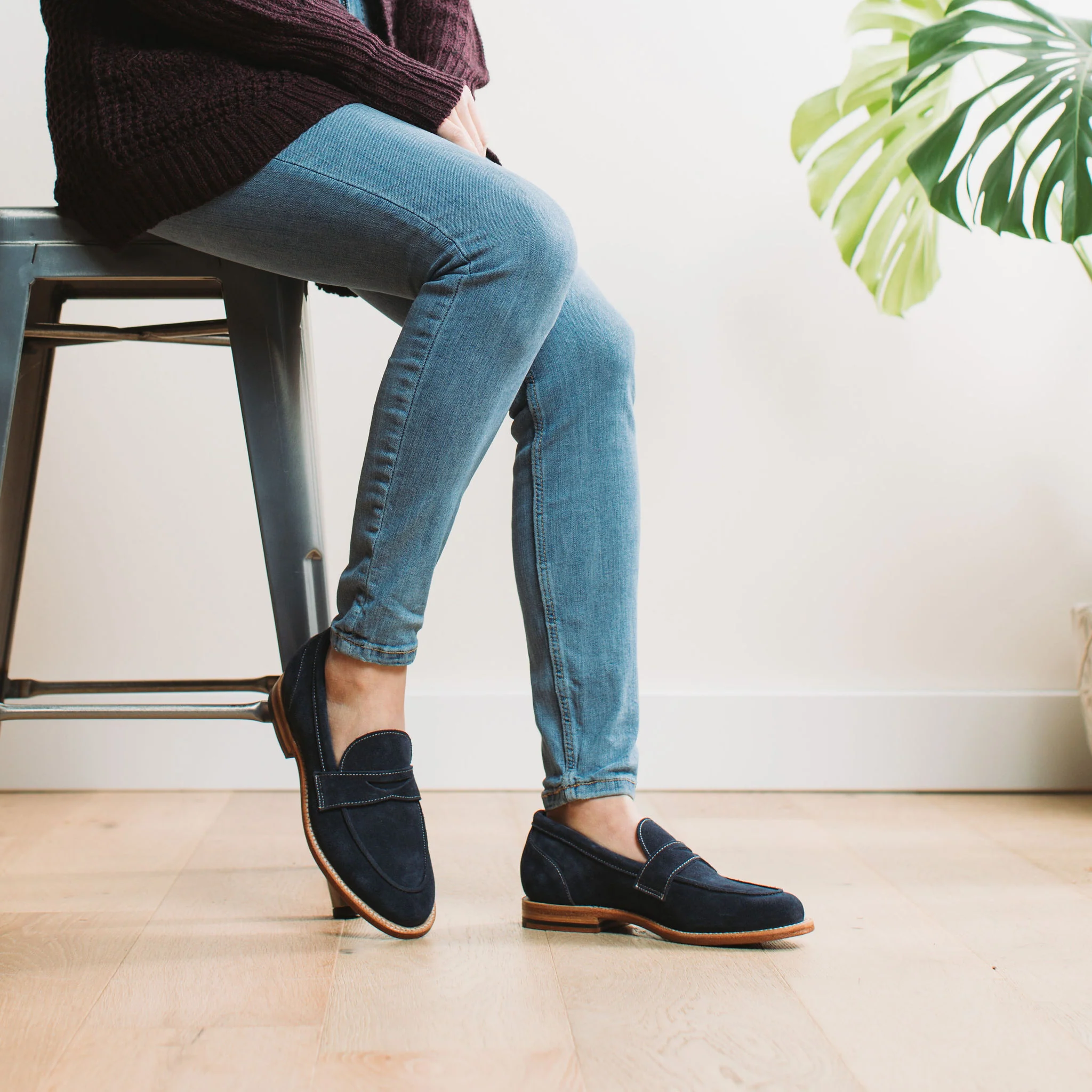 Clara Penny Loafer Midnight Suede - Image 7