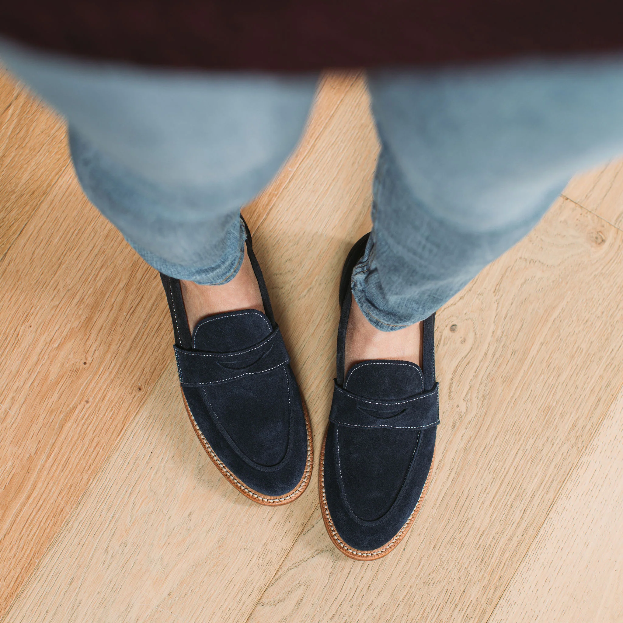 Clara Penny Loafer Midnight Suede - Image 8