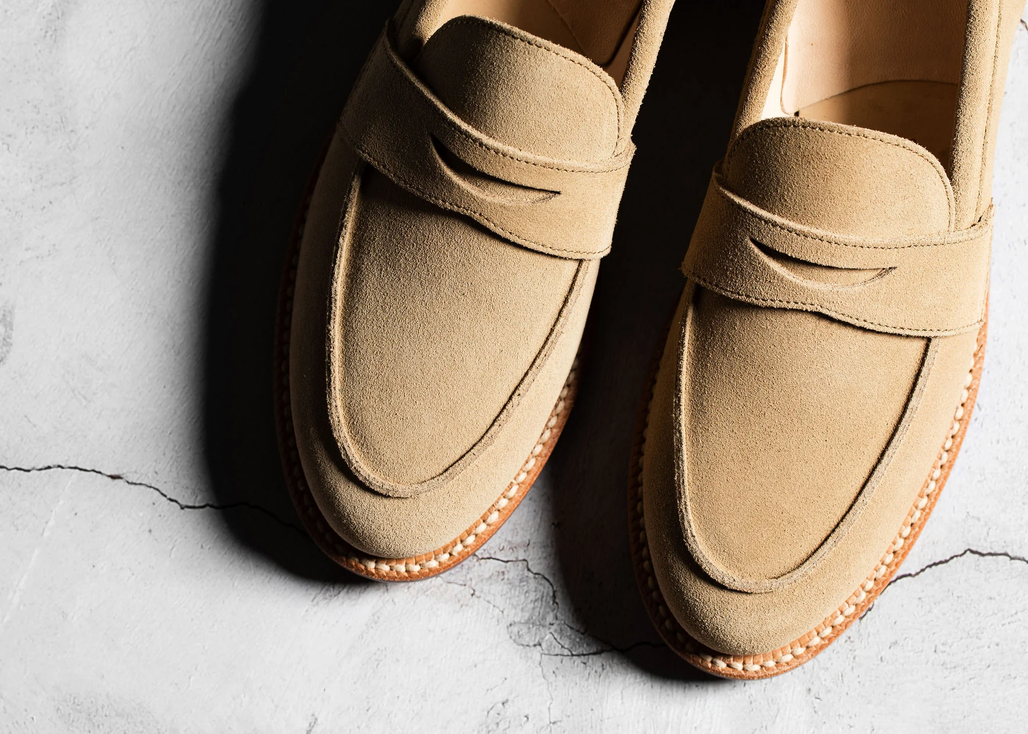 Clara Penny Loafer Tan Suede - Image 4