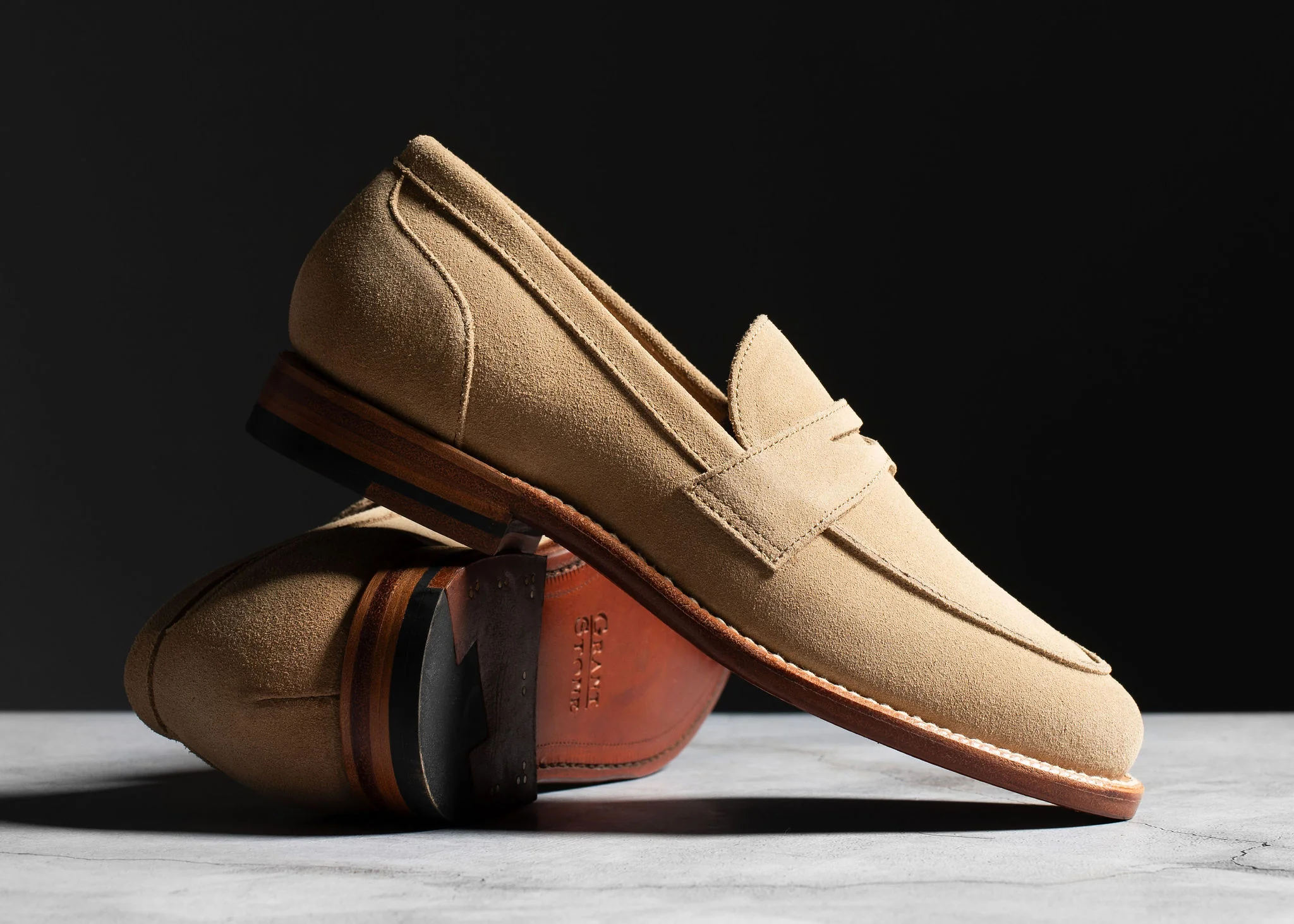 Clara Penny Loafer Tan Suede - Image 5