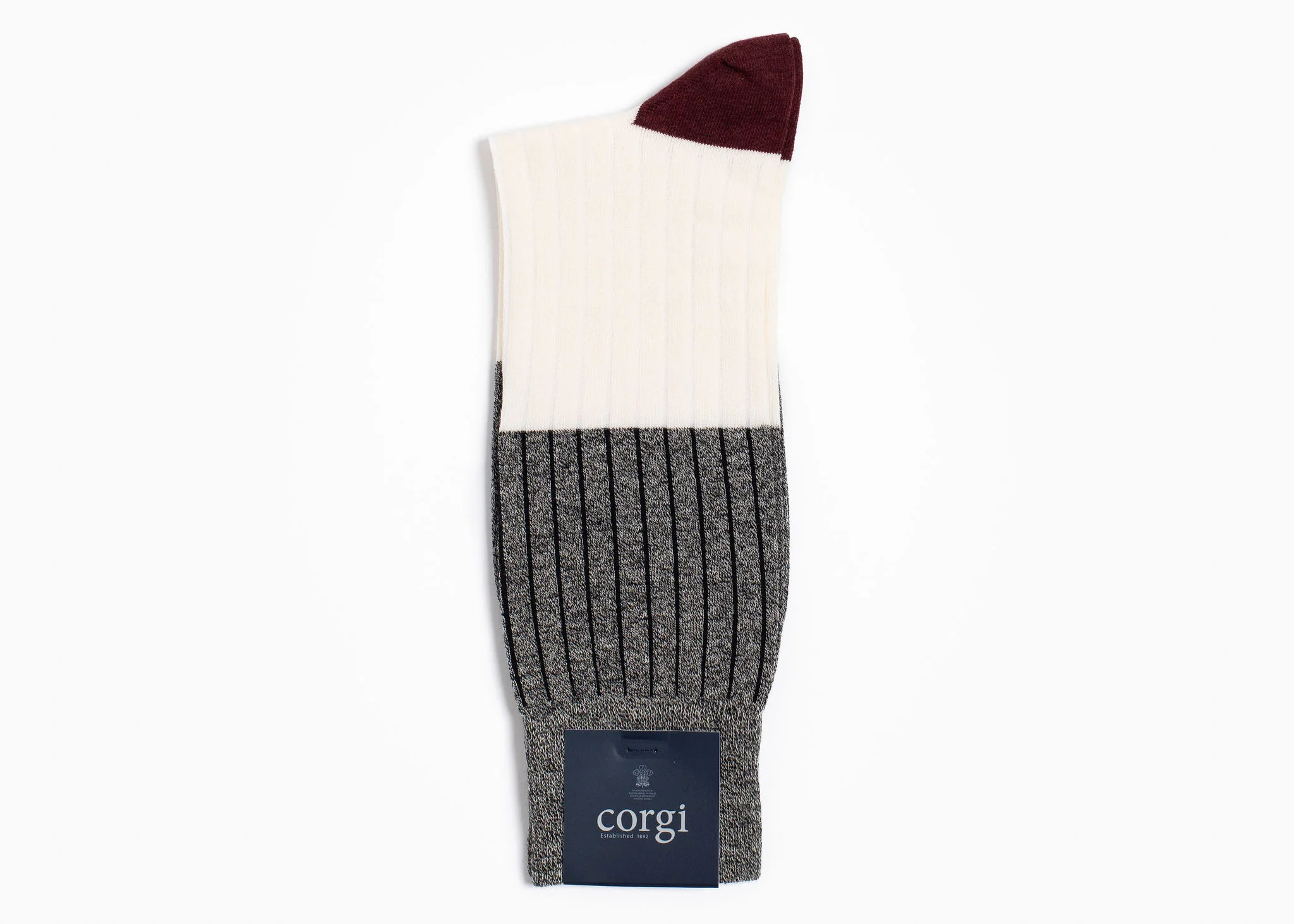 Corgi x Grant Stone Lightweight Cotton Sock – Charcoal