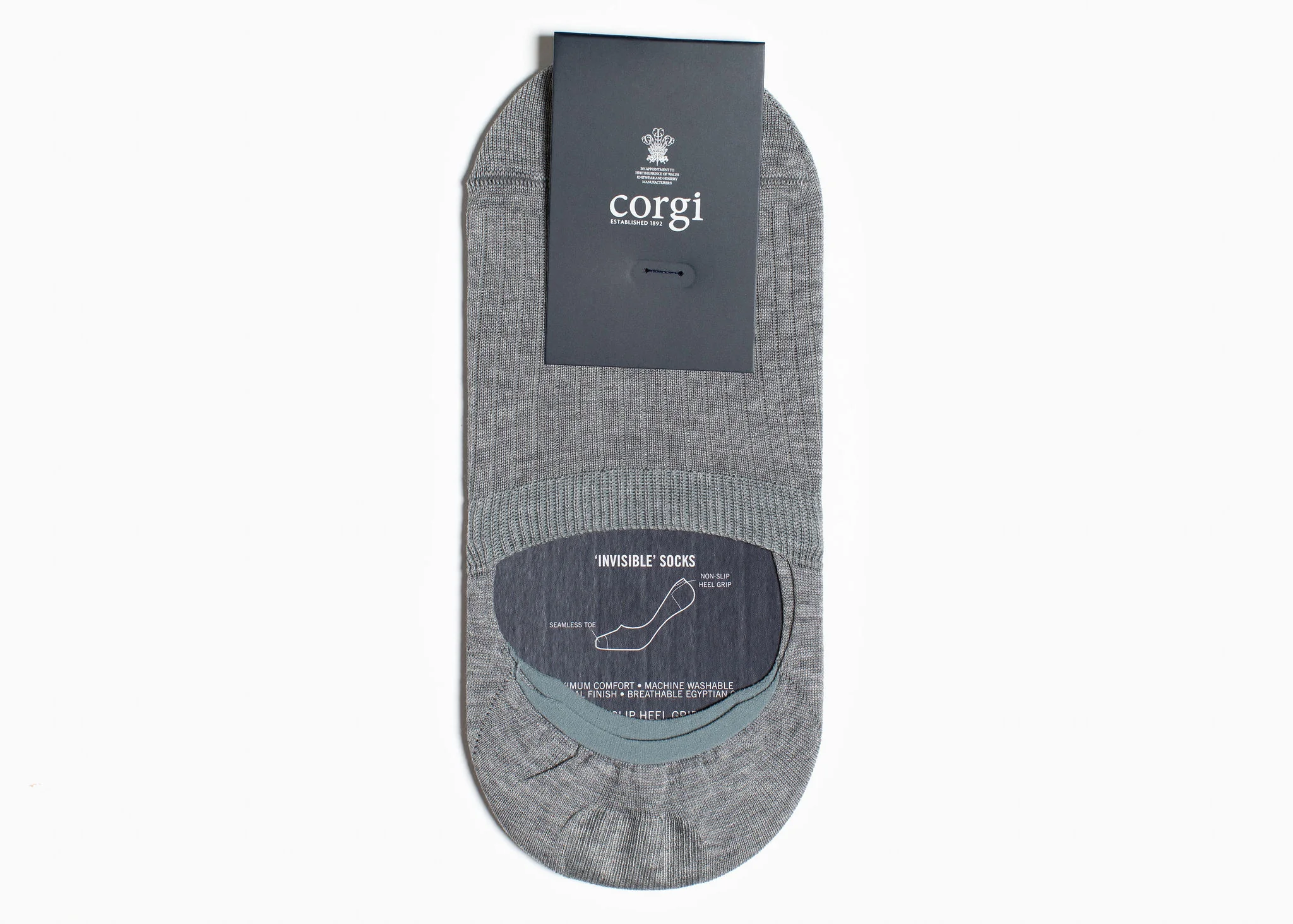 Corgi x Grant Stone Cotton No Show Sock - Image 4