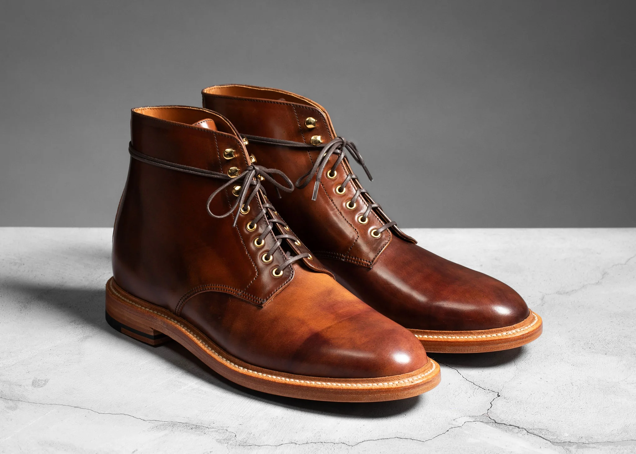 Edward Boot Marbled Color #8 Shell Cordovan - Image 2