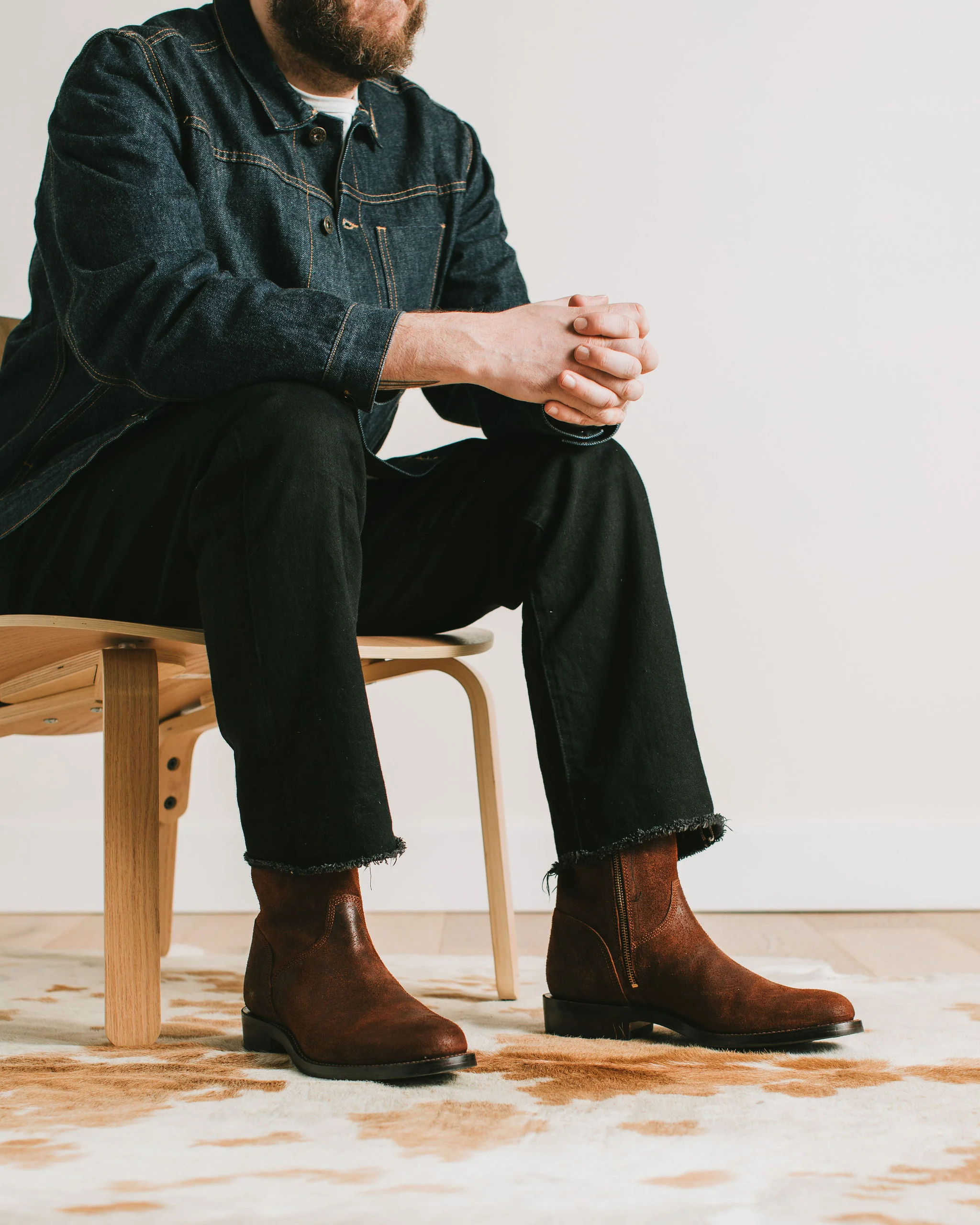 Elias Side-Zip Dark Oak Roughout - Image 7