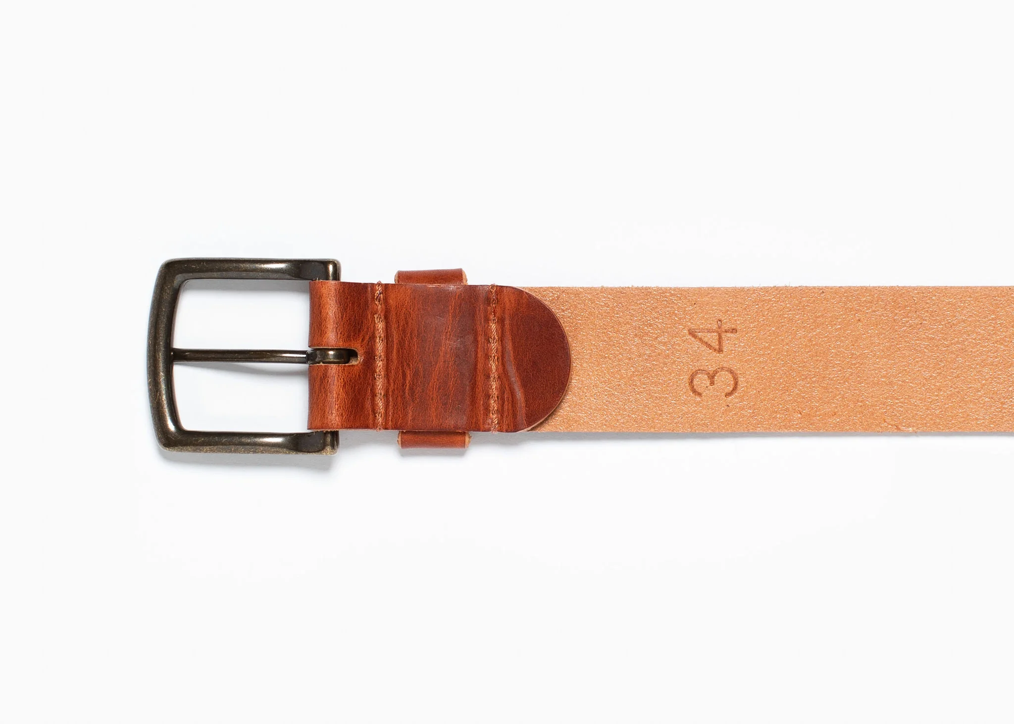 English Tan Dublin Leather Belt - Image 5