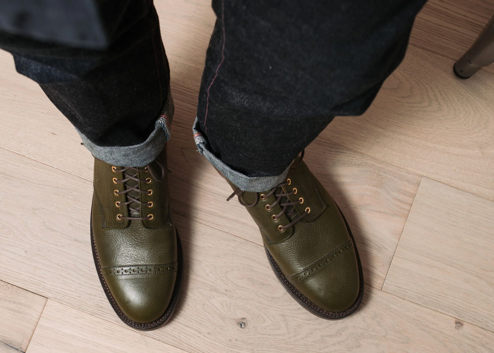 Garrison Boot Olive Minerva Box - Image 8