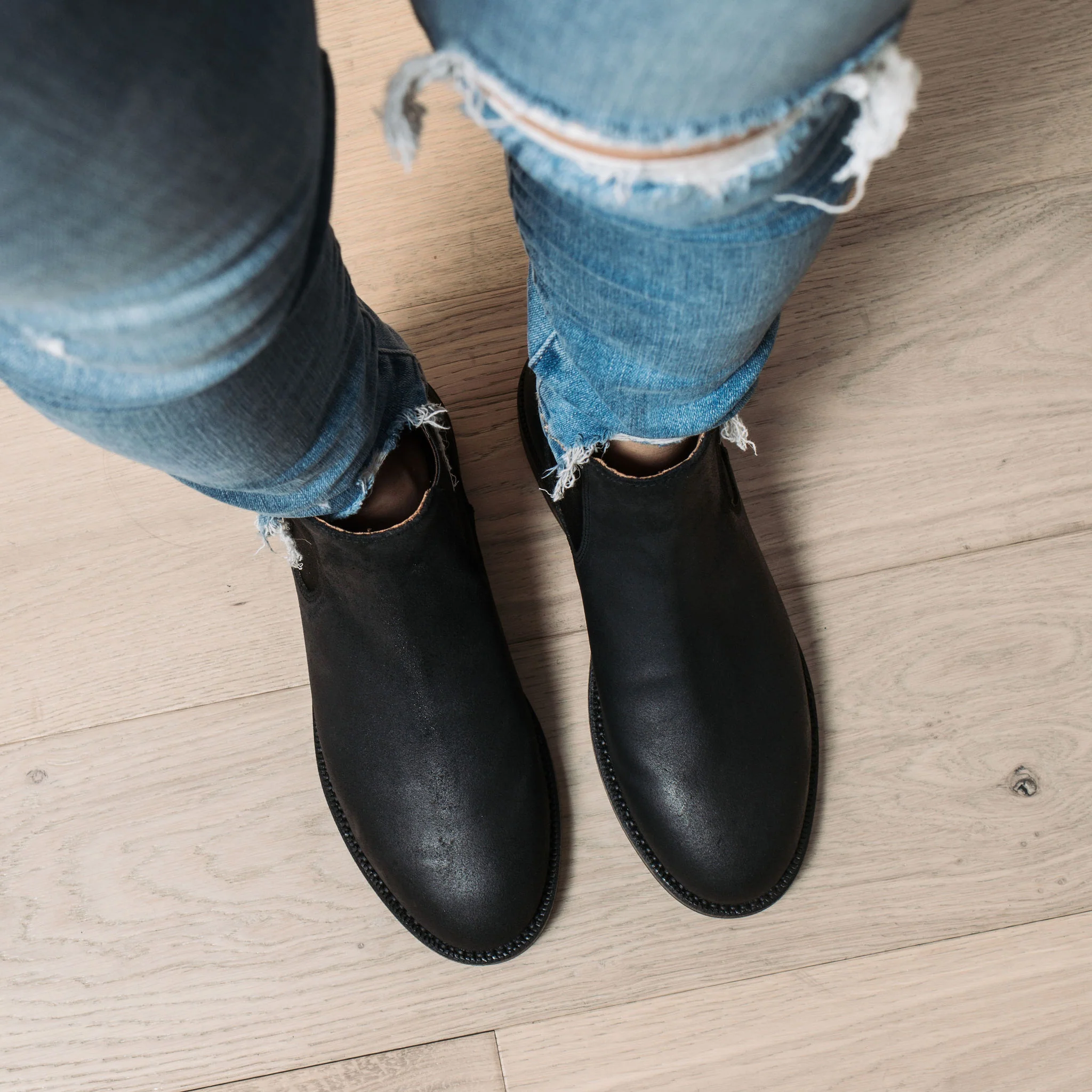 Josephine Chelsea Boot Black Waxed Commander - Image 9