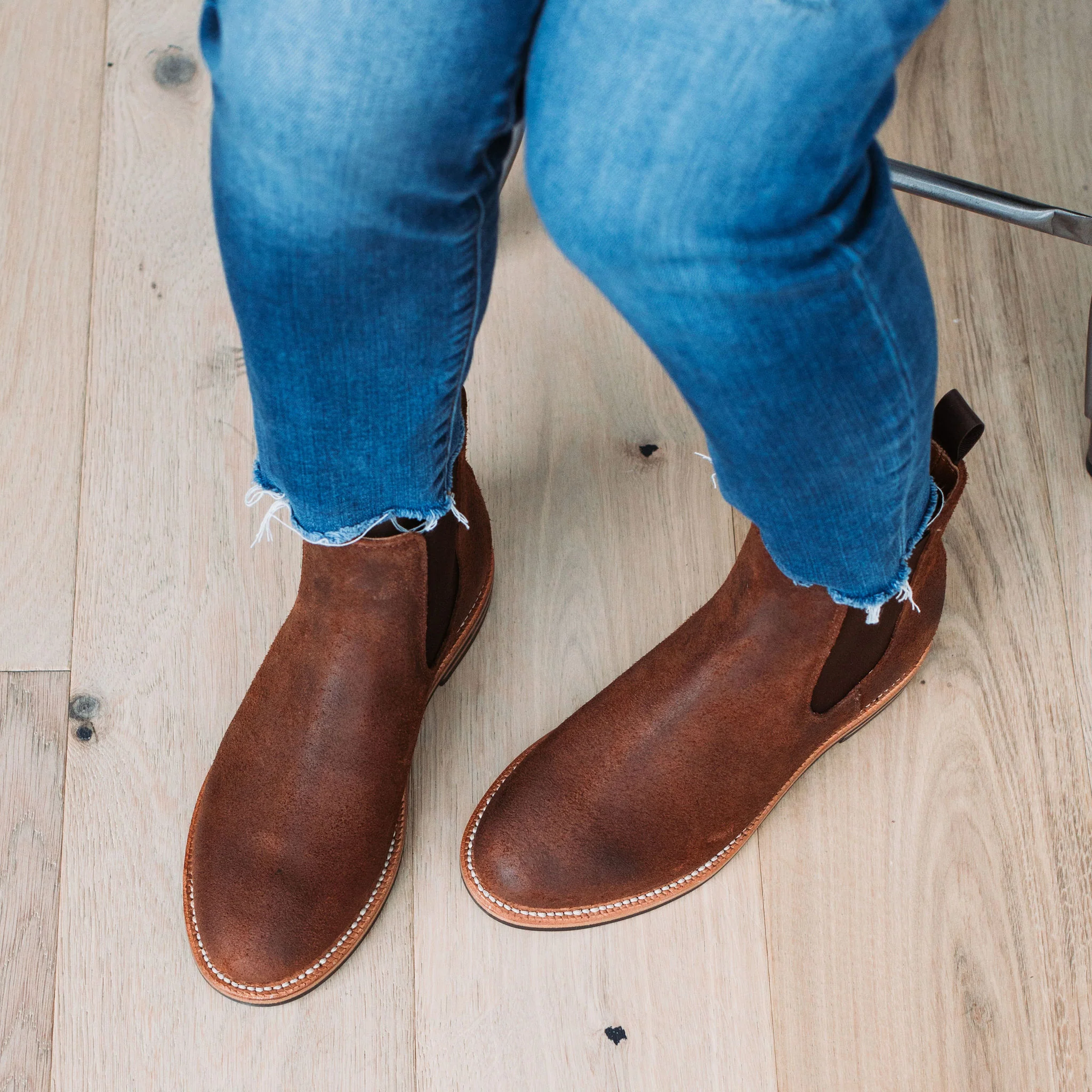 Josephine Chelsea Boot Dark Oak Roughout - Image 7