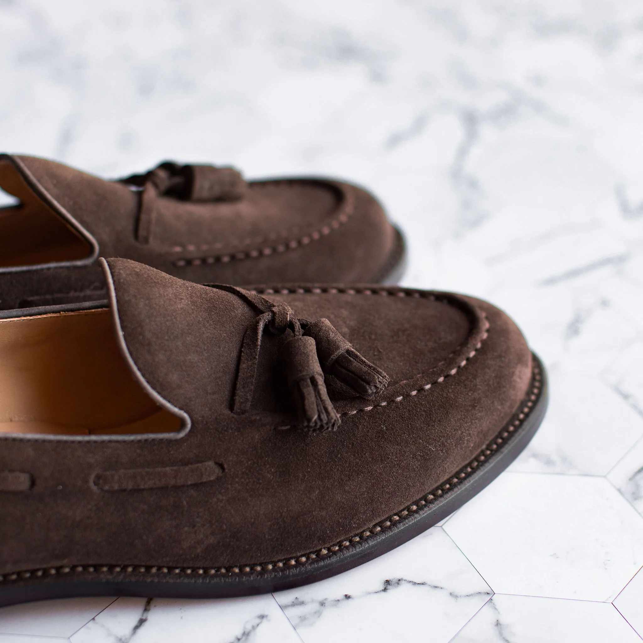 Tassel Loafer Espresso Suede - Image 7
